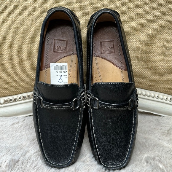 Johnston & Murphy | Men's Gibson Black Leather Bit J Flex Driving Loafer - Picture 3 of 13